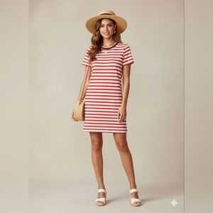 J.CREW - Striped T-shirt Dress